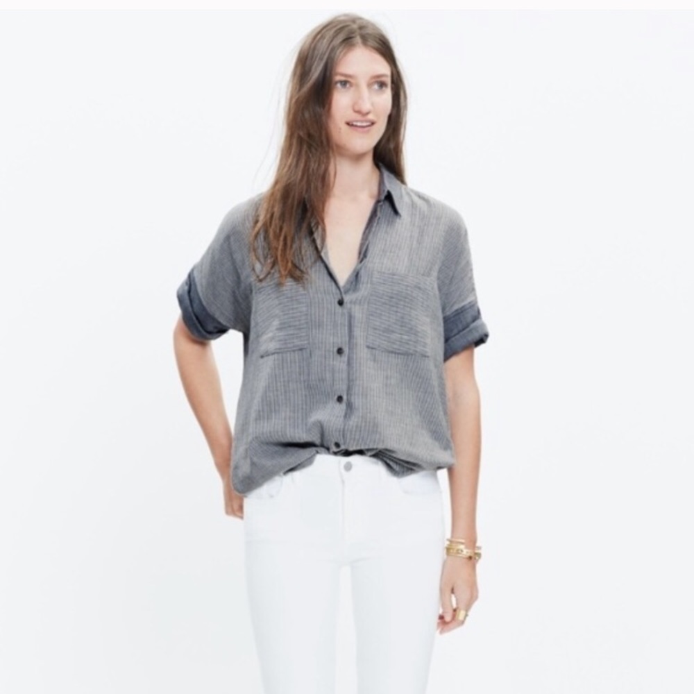 Madewell courier shirt in lilydale stripe